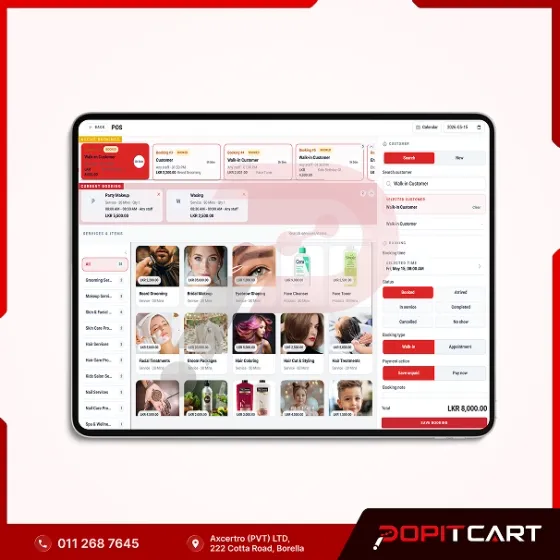 PopitCart සේවා ව්යාපාර සඳහා POS පද්ධතිය PopitCart සේවා ව්යාපාර සඳහා POS පද්ධතිය