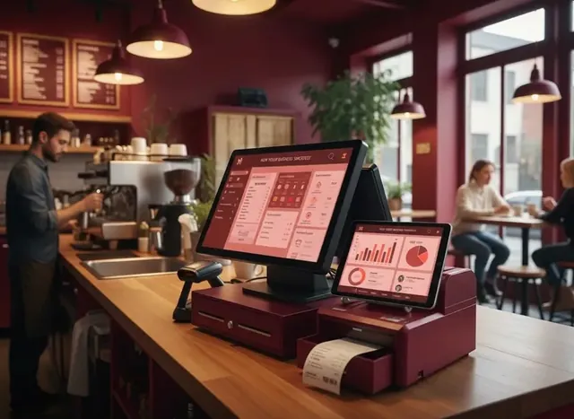 PopitCart POS terminal in a cafe
